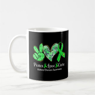 Love Cure Green Ribbon Kidney Disease Awareness Gi Coffee Mug