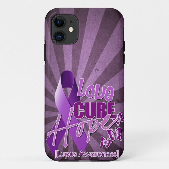 Love, Cure, Hope [lupus awareness] Case-Mate iPhone Case (Back)