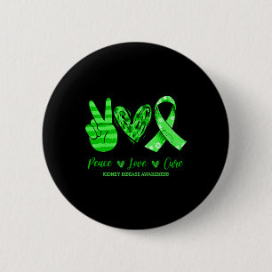 Love Cure Kidney Disease Awareness 3 6 Cm Round Badge