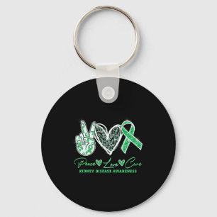 Love Cure Kidney Disease Awareness Gifts Key Ring