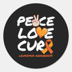 Love Cure - Leukaemia Awareness Classic Round Sticker