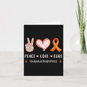 Love Cure Leukaemia Awareness Men Women Kids Leuke Card