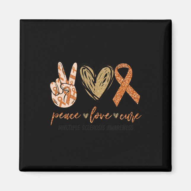 Love Cure Multiple Sclerosis Awareness Supporter  Magnet (Front)