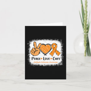 Love Cure Multiple Sclerosis Ms Awareness Orange Card