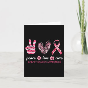 Love Cure Pink Ribbon Breast Cancer Awareness 2  Card