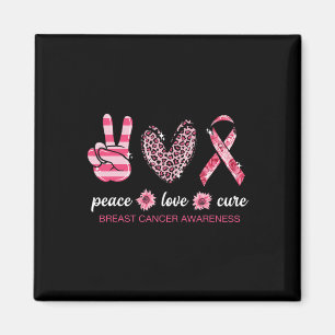 Love Cure Pink Ribbon Breast Cancer Awareness 2 Magnet