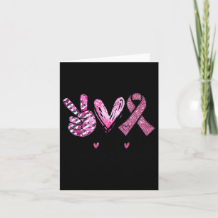 Love Cure Pink Ribbon Cancer Breast Awareness 1  Card