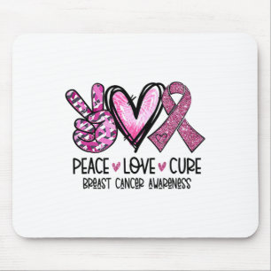 Love Cure Pink Ribbon Cancer Breast Awareness 1 Mouse Pad