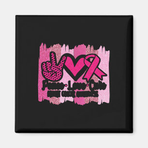 Love Cure Pink Ribbon Cancer Breast Awareness 2  Magnet