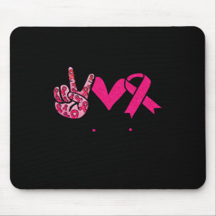 Love Cure Pink Ribbon Cancer Breast Awareness 3 Mouse Pad