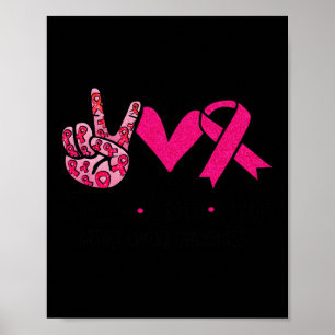 Love Cure Pink Ribbon Cancer Breast Awareness 3 Poster