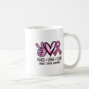 Love Cure Pink Ribbon Cancer Breast Awareness Coffee Mug