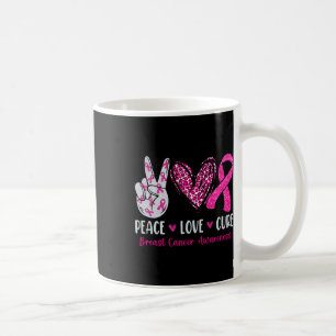 Love Cure Pink Ribbonbreast Cancer Awareness Coffee Mug