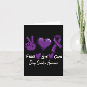 Love Cure Purple Drug Overdose Awareness Card