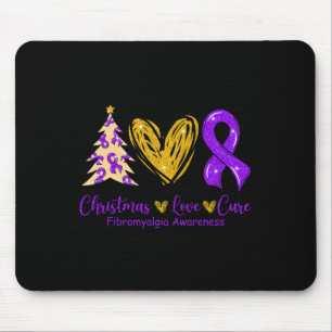 Love Cure Purple Ribbon Fibromyalgia Awareness 1 Mouse Pad