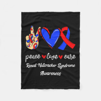 Love Cure Renal Nutcracker Syndrome Awareness  Fleece Blanket