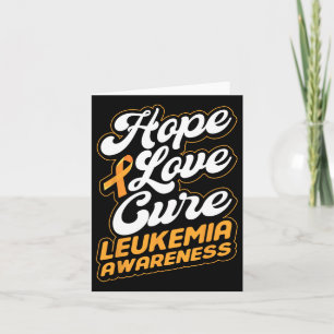 Love Cure Support Leukaemia Awareness Ribbon Card