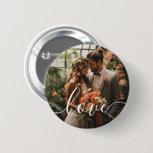 'Love' Custom couple photo 6 Cm Round Badge