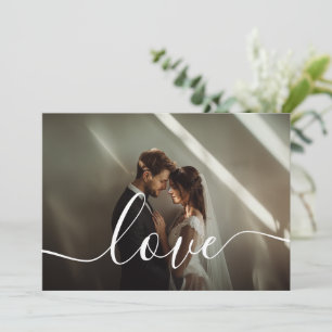 'Love' Custom couple photo Holiday Card