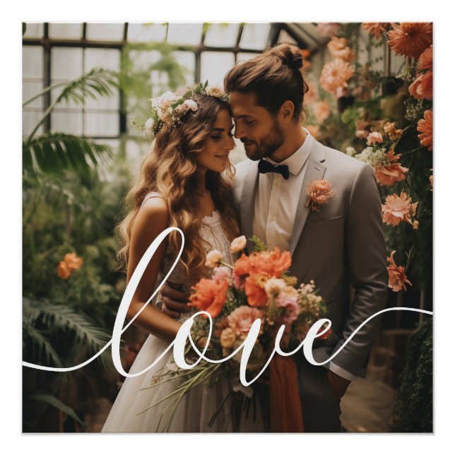 'Love' Custom couple photo Poster (Front)