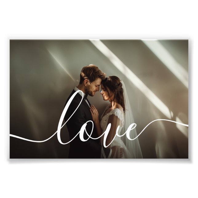 'Love' Custom couple photo Print (Front)