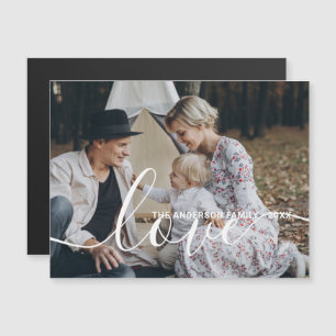 'Love' Custom family photo with custom name Magnetic Invitation