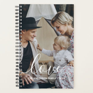 'Love' Custom family photo with custom name Planner