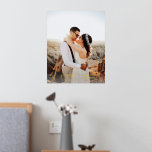 Love | Custom Photo Wedding Couple Foil Poster<br><div class="desc">Add this stylish foil poster in your space. This custom poster design features real foil script "Love" with custom text and photo template. This will be a great gift for wedding,  anniversary,  couple's shower,  etc. More personalised picture gifts are available at my shop BaraBomDesign.</div>