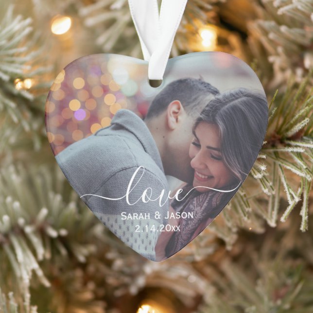 LOVE | Custom Photo Wedding Ornament (Tree)