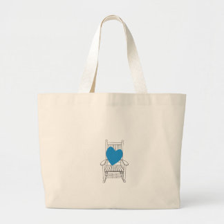 Love (Customisable) Heart Rocking Chair Large Tote Bag