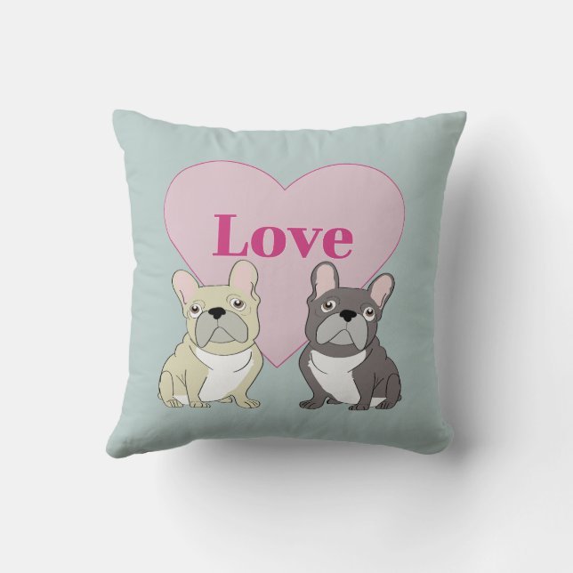 Love - cute dogs cushion (Back)
