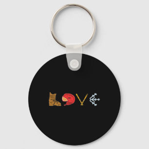 Love Cute Downhill Snow Skiing Winter Sports Alpin Key Ring