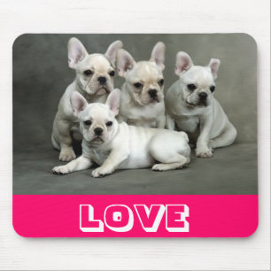 Love Cute French Bulldog Puppy Dog Mousepad