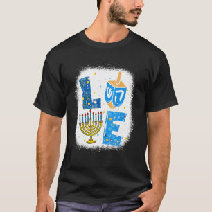 LOVE Cute Hanukkah Decorations Dreidel Menorah Cha T-Shirt