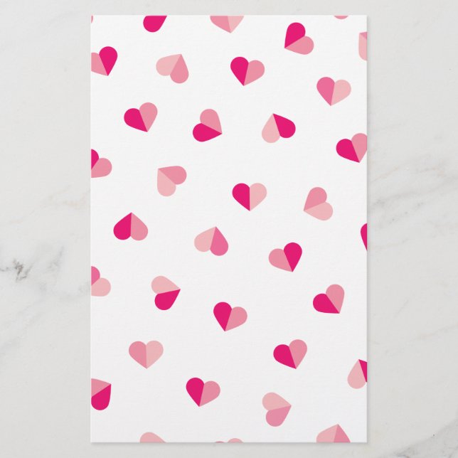 Love Cute Pink Heart Pattern Flyer (Front)