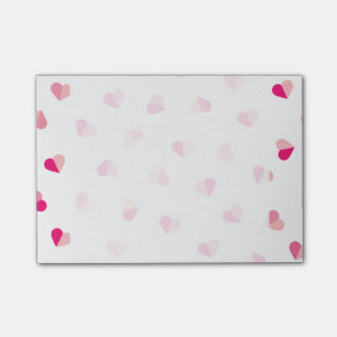 Love Cute Pink Heart Pattern Post-it Notes