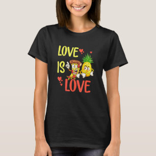 Love Cute Pride Pineapple And Pizza Is Love T-Shirt