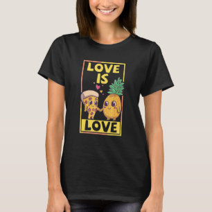 Love Cute Pride Pineapple Pizza Love Is Love Vegan T-Shirt