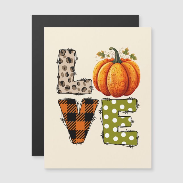 LOVE – Cute Pumpkin & Polka Dot Letters (Front/Back)