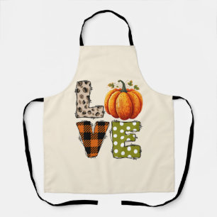 LOVE – Cute Pumpkin & Polka Dot Letters Apron