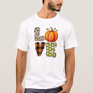 LOVE – Cute Pumpkin & Polka Dot Letters T-Shirt