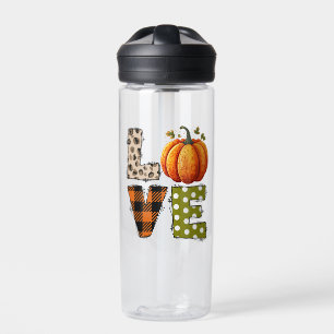 LOVE – Cute Pumpkin & Polka Dot Letters Water Bottle