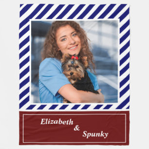 Love Cute Puppy Pet Dog Lover Personalise  Fleece Blanket