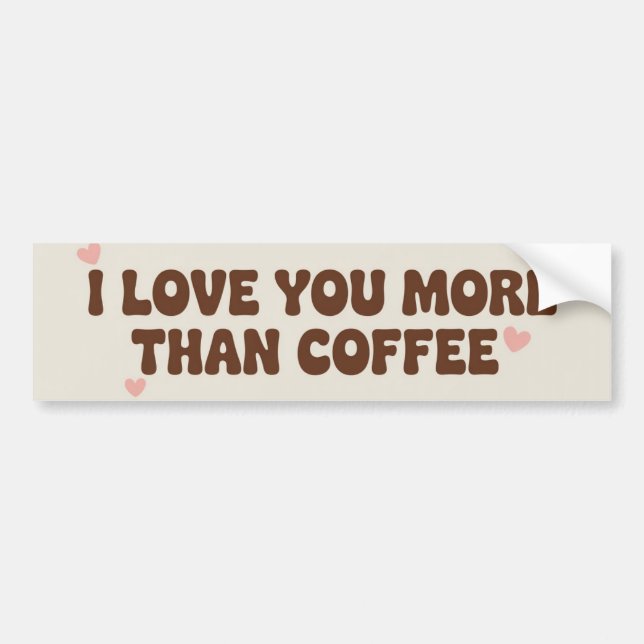 LOVE Cute Romantic Bumper Sticker (Front)