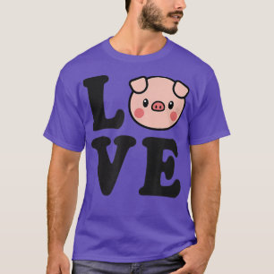 Love Cute Trendy Kawaii Pig Lover Valentines Day40 T-Shirt