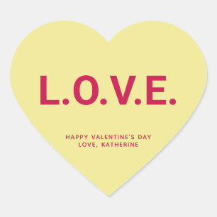 Love cute Valentine's Day custom conversation Heart Sticker