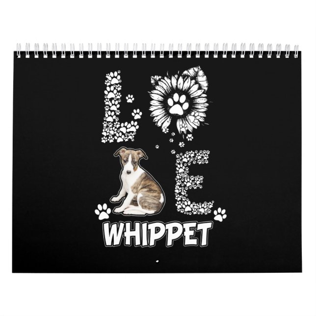 Love cute Whippet Calendar (Cover)