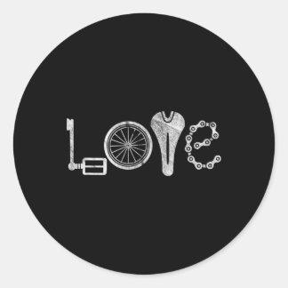 Love Cycling Biking Bicycle Rider Bike Riding Classic Round Sticker