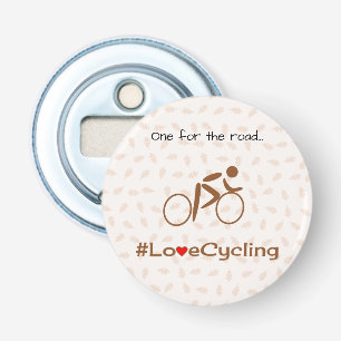 Love cycling brown bottle opener
