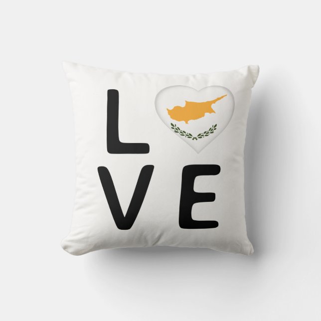 Love - Cyprus Flag Cushion (Front)